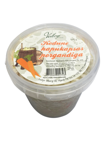 Kodune hapukapsas porgandiga 650g png